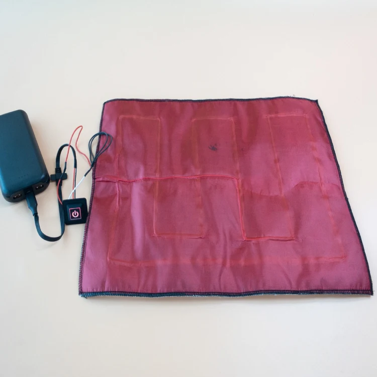 OEM Top Quality Big Size 12V 5V 3A 4A Carbon Fiber Heating Pad With USB Type C Port For Blanket Mat Seat Cushion