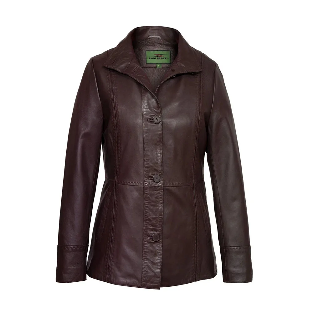 Womens Burgundy Color Leather Jacket 2022 Comfortable Fit With Customized Logo Design and all Color High Quality Sheep Leather