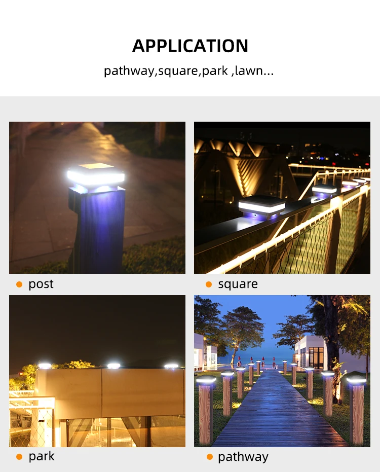 300 Lumen Solar Post Lights Outdoor Post Cap Light for Fence Deck or Patio Solar Powered Caps Warm White High Brightness