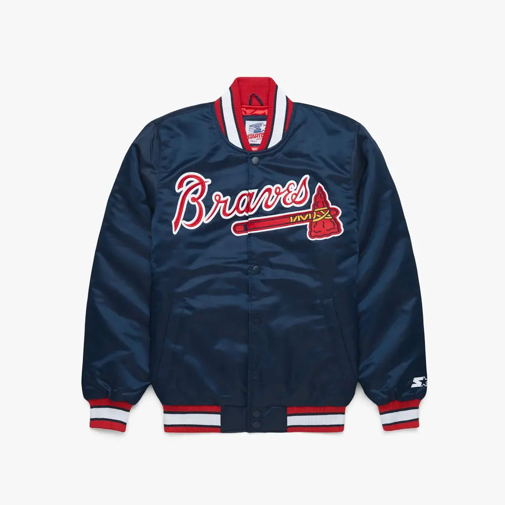 Premium Starter Braves Satin Jacket - Stylish Outerwear for Fans Braves Satin Jacket Starter Jacket Premium Satin Outerwear