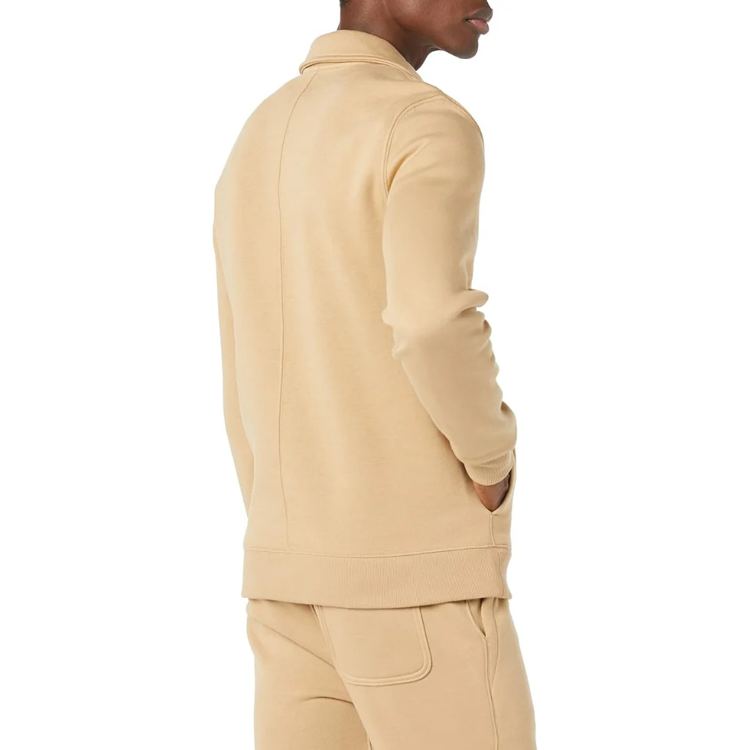 Men Front Pocket Quarter Zip Long Sleeve Pullover Sweatshirt Custom Logo Design High Quality Half Zipper Sweatshirts