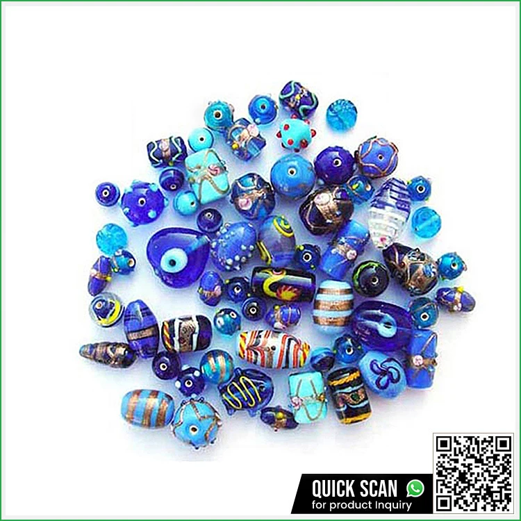 Latest Design Best Quality Fancy Glass Beads in Blue Color for Jewelry Accessory Decorative Items Making