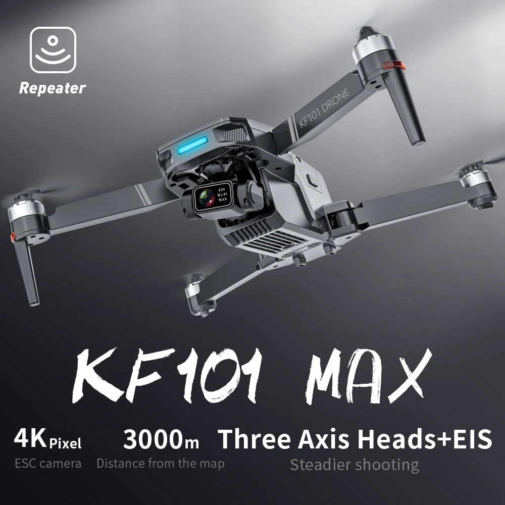 KF101 MAX 4K GPS With 4K HD Camera EIS 3 Axis Gimbal Long Range 5G WIFI Transmission Video FPV RC Quadcopter Drones
