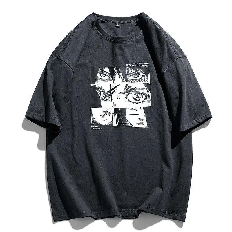 Factory Wholesale Rates Oem Hip Hop Latest Anime 3D Graphic Print Design Tshirt Men Printing Tee Shirt Heavyweight Drop Shoulder