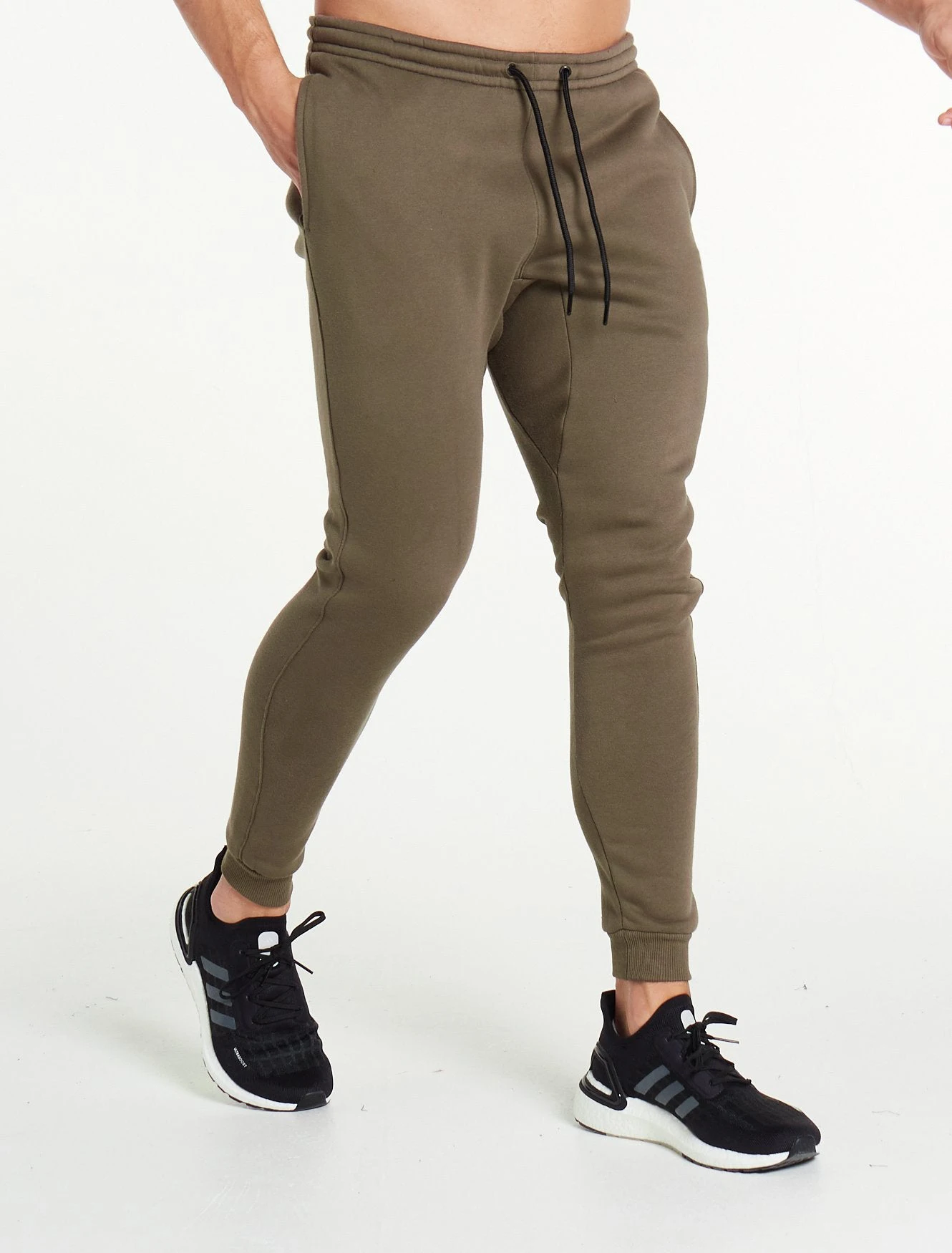 Custom Side Pocket Gym Jogger Sweatpants For Men Slim Fit Windproof Anti-Wrinkle Track Pant With Dark Wash Custom Fabric Logo