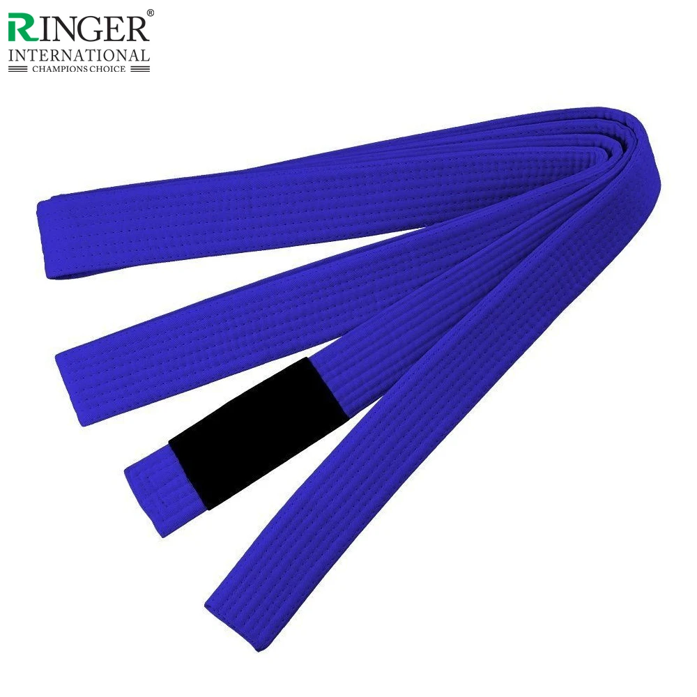 High Quality Custom 160cm - 360cm various colors durable karate belt 100% cotton martial art judo karate taekwondo black belts