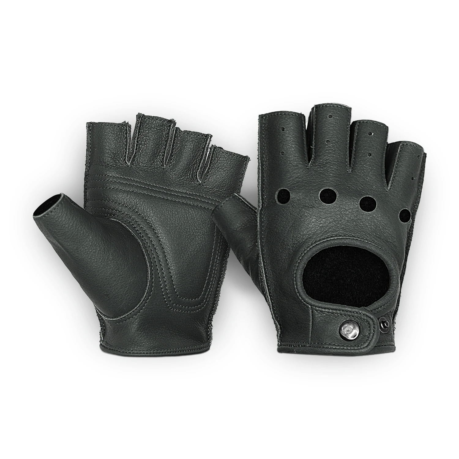 Wholesale  Best Material Soft Breathable Leather Gym Gloves Protective Safety Sports Half Finger Glove Men Weight Lifting Gloves