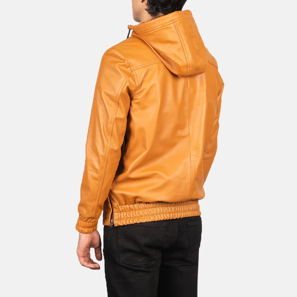 Leather Jacket with Attached Fleece Hoodie Original Pure Premium Quality for Men/Top Quality Leather Jacket With Hood for Winter