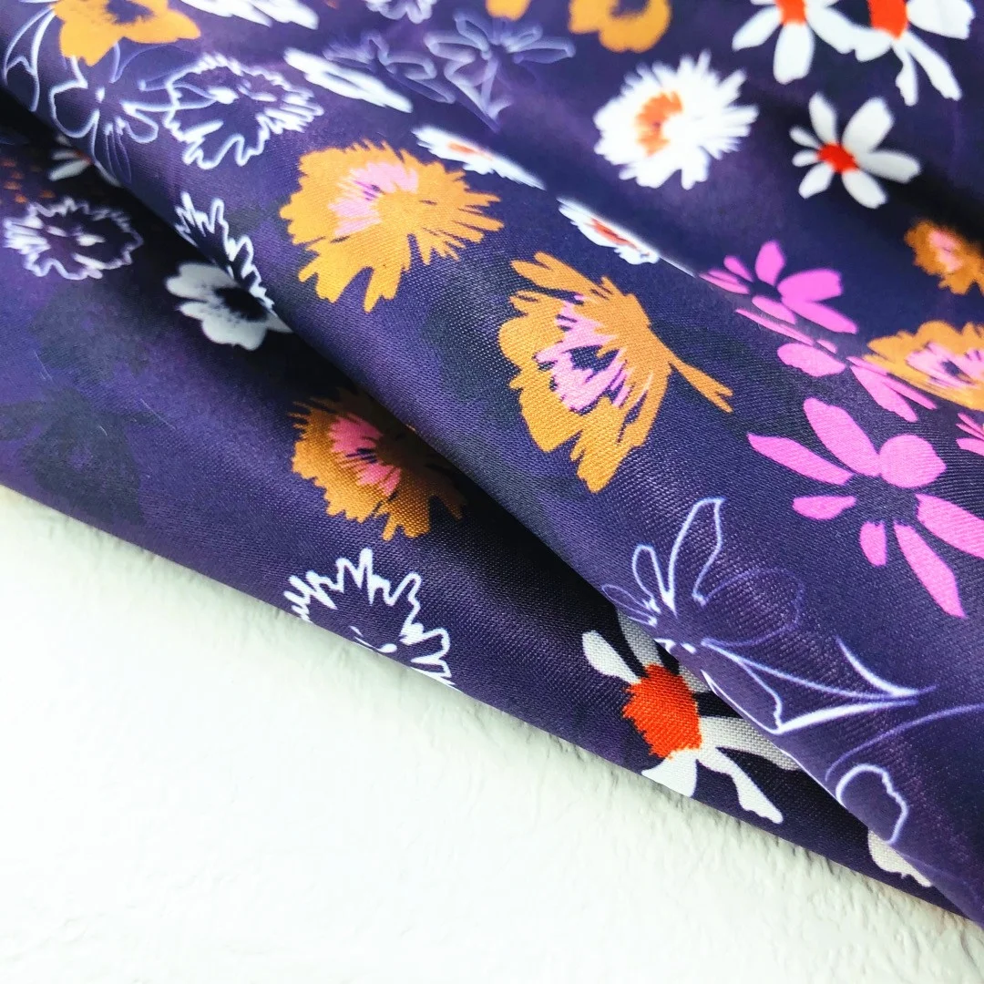 Best Selling Durable Using Customized Silk Satin Fabric Digital Print Silk Charmeuse Cloth Fabric