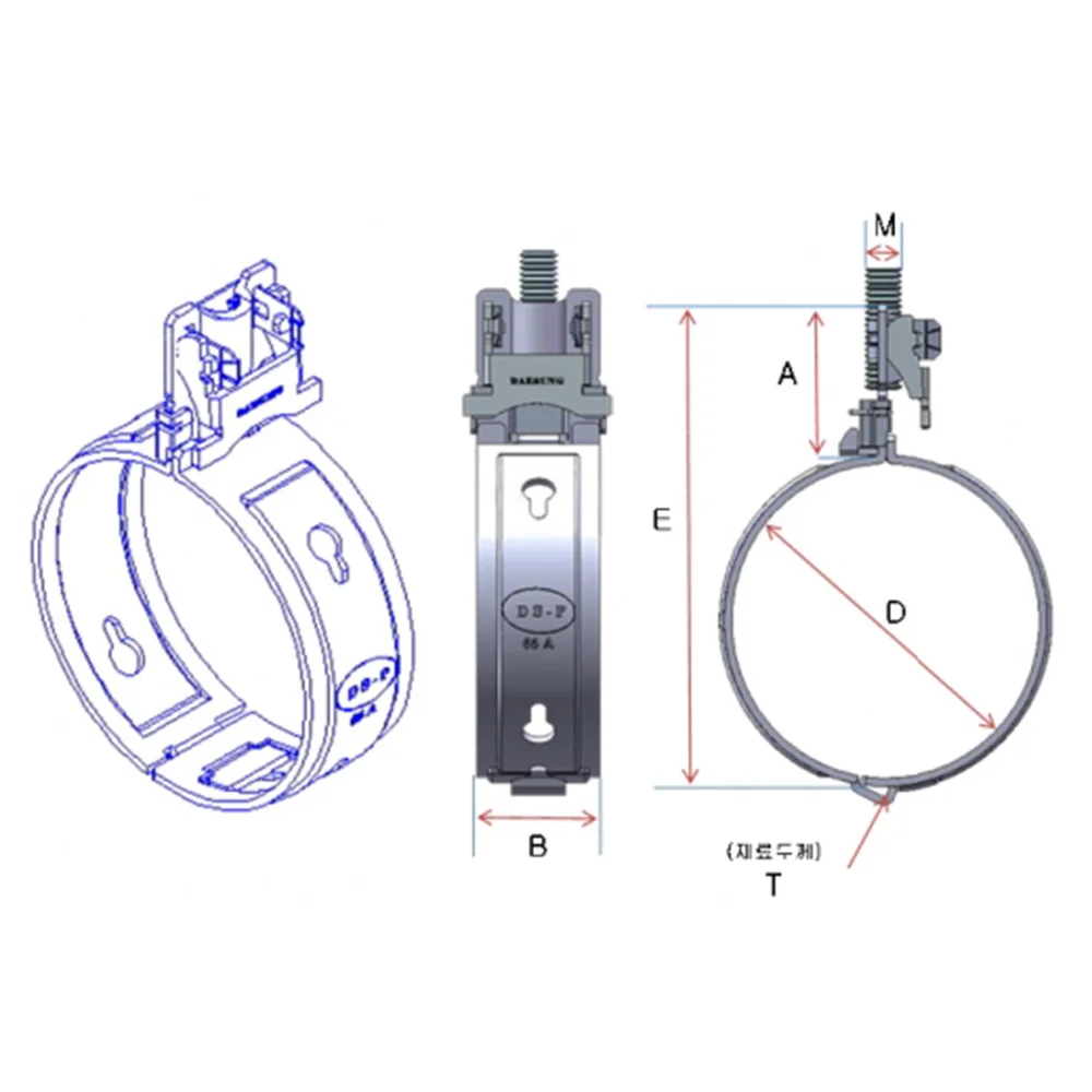 [ROBOTECH] First developed in the world Very Easy Installation Pipe Clamp Made in Korea 15A, 20A, 25A, 32A, 40A