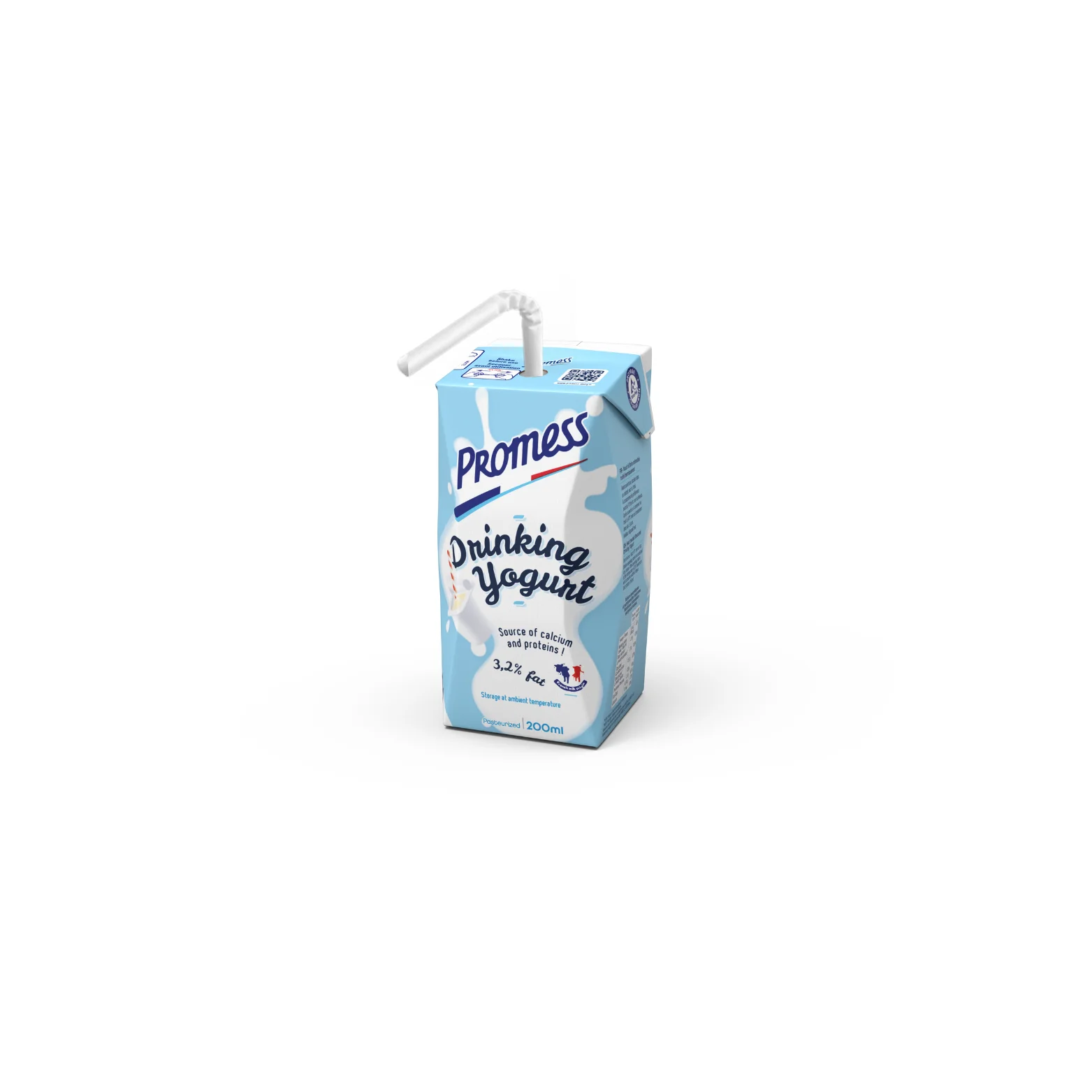 PROMESS Ambient Banana flavoured Drinking Yogurt in 200ml on-the-go brick - long shelf-life and halal certified