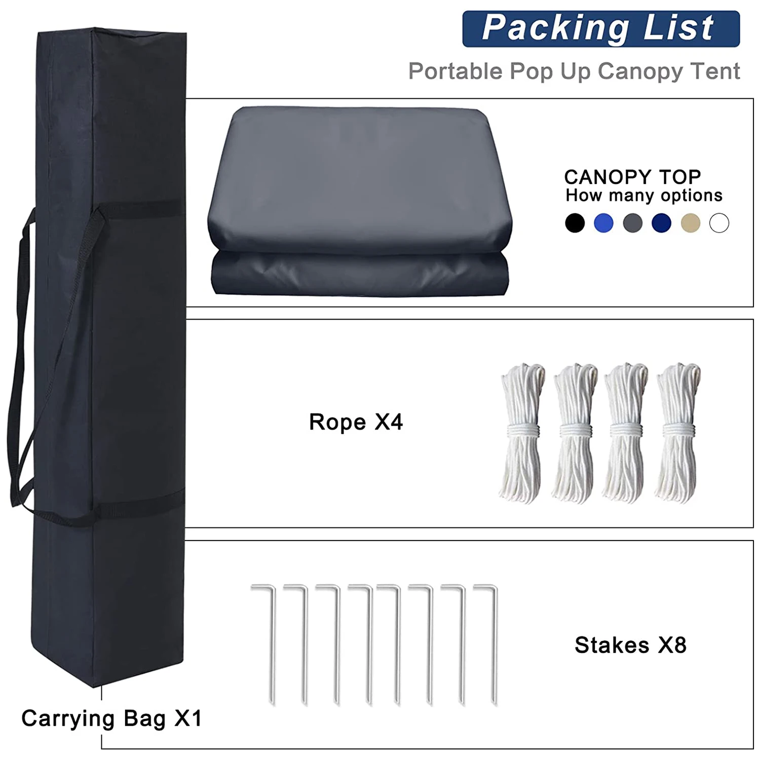 10x10 Pop-up Canopy Tent Outdoor Beach Canopy with 4 Foot Pockets