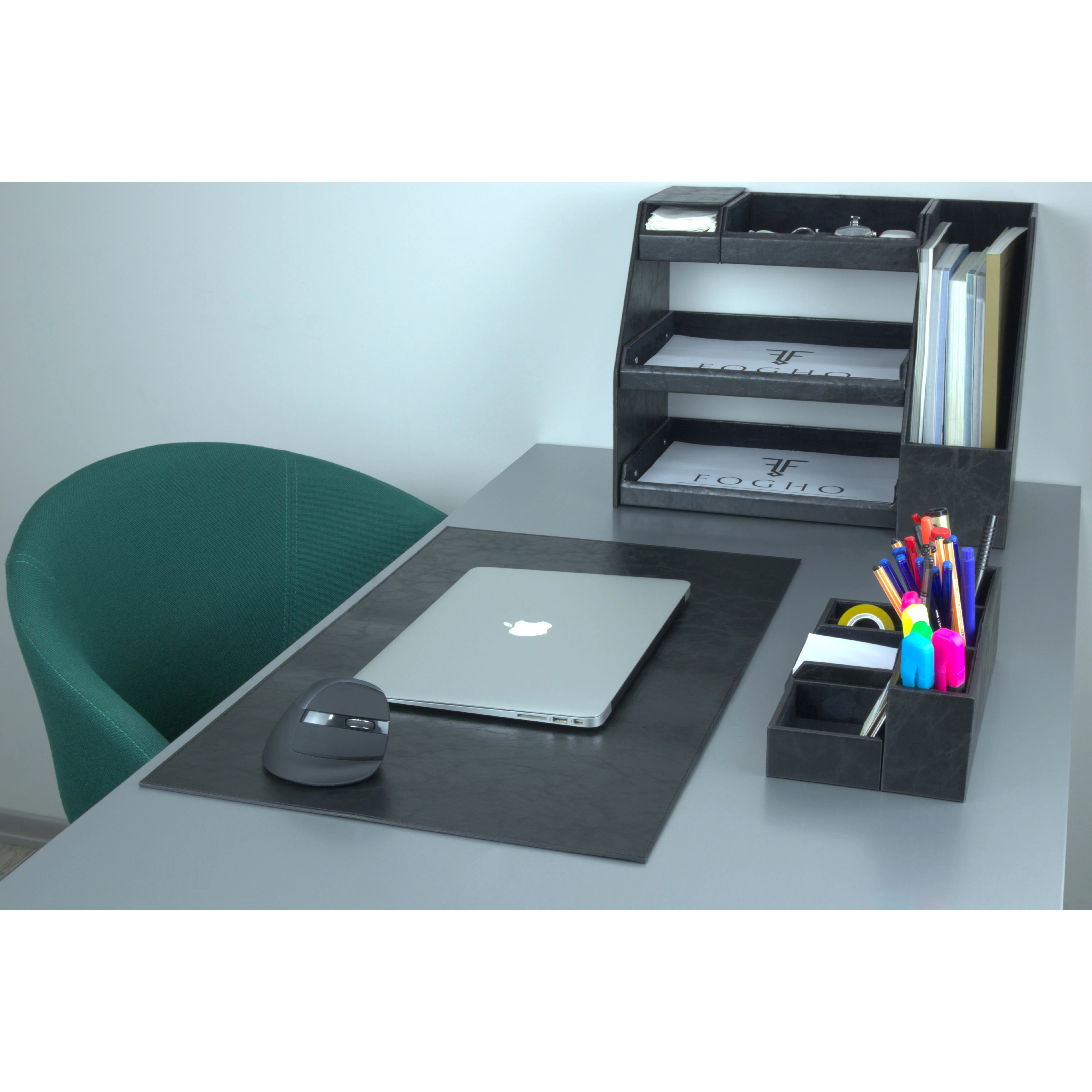 10-Piece Leather Desk Organizer Set Home Office Accessories-Premium Office Desk Organizers