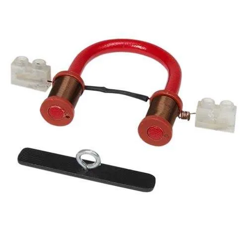 Economical Electromagnet Educational Supply U-Shaped 300 Turns Insulated Copper for 4-6 Volts Soft Iron Core