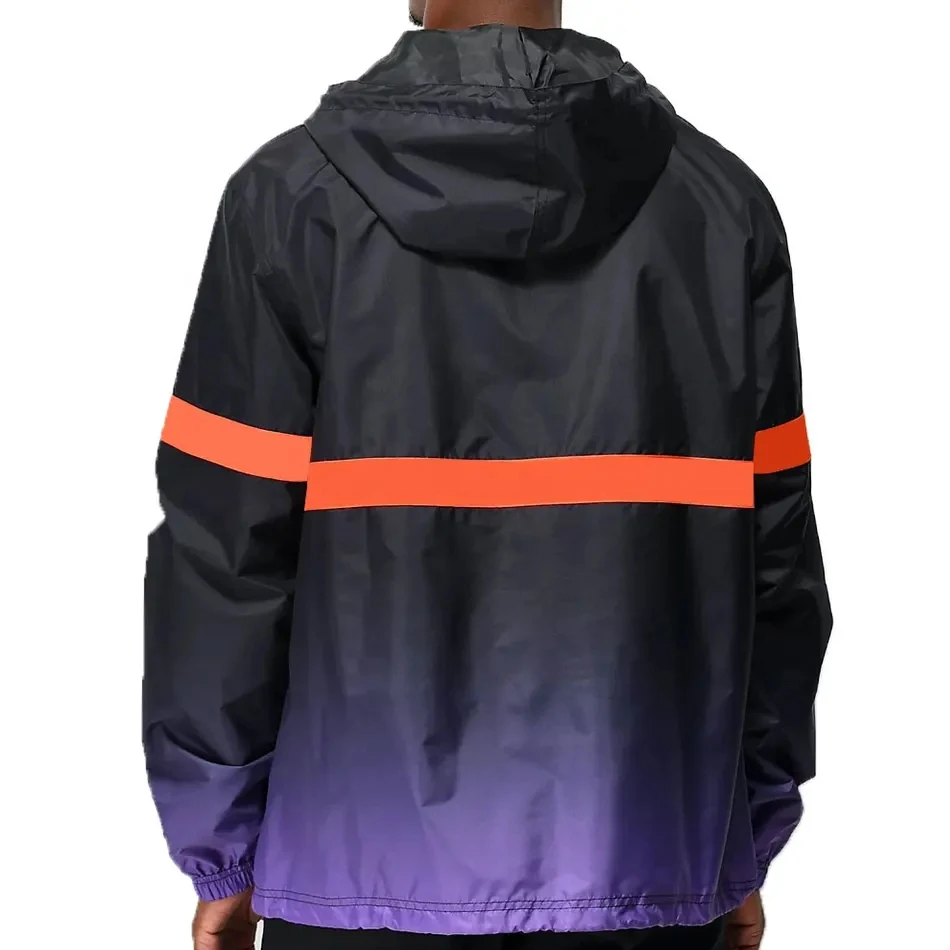 OEM Wholesale Nylon and nylon Running Waterproof Windproof Custom Anorak Windbreaker Jacket For Men hoodies worker jacket