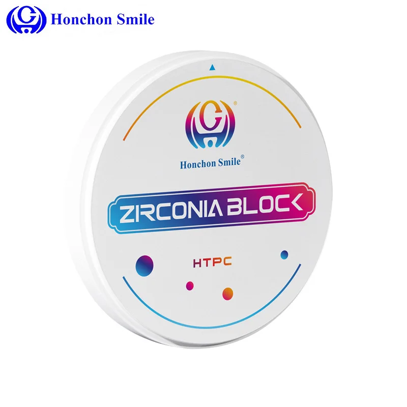 HTPC Pre shaded zirconia dental cad cam blocks dental lab item material  crown zirconia milling discs