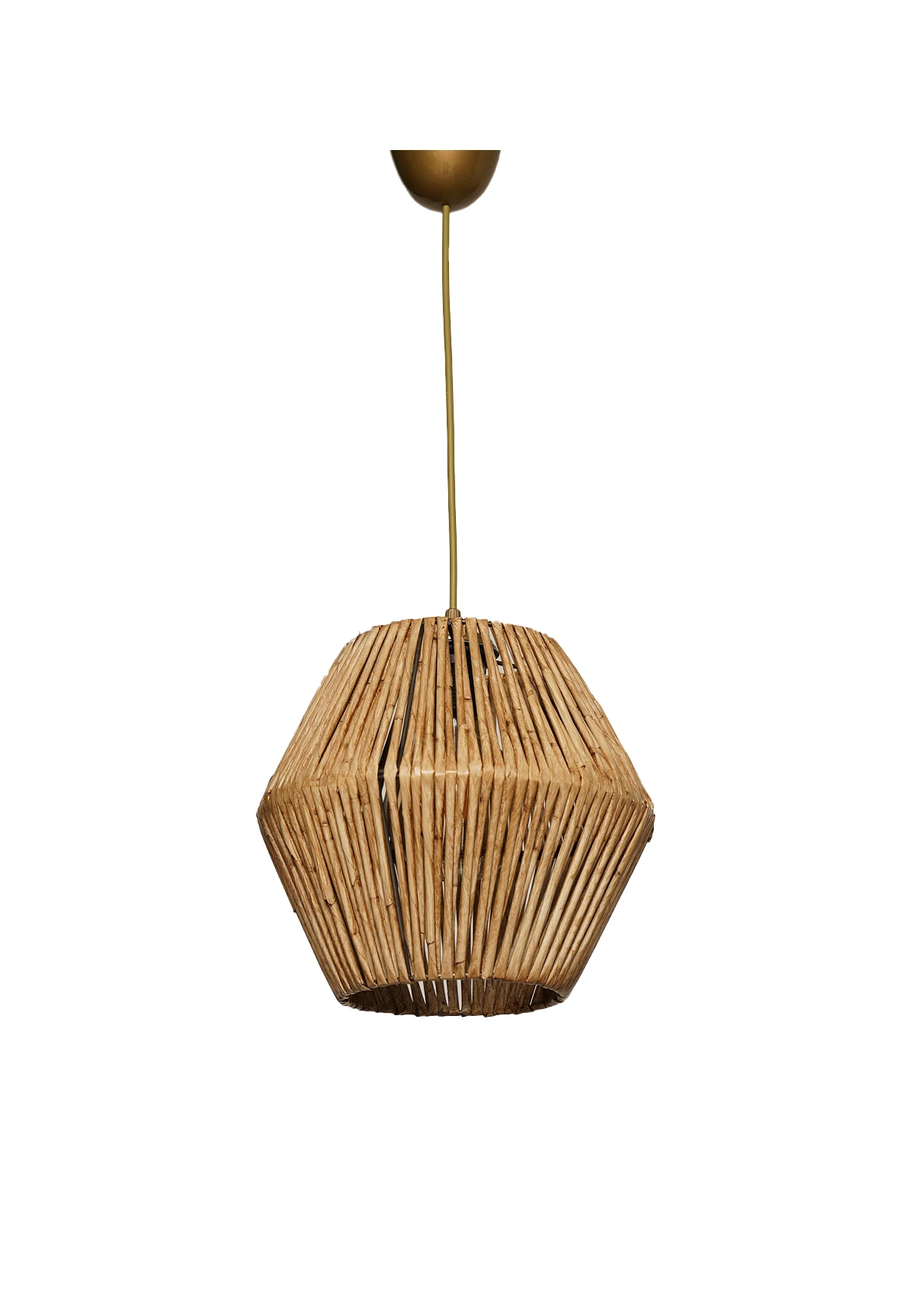 Handcrafted Natural Rattan Pendant Light Shade Eco-Friendly Boho Bamboo Hanging Lamp Ceiling Dining Kitchen Living Room