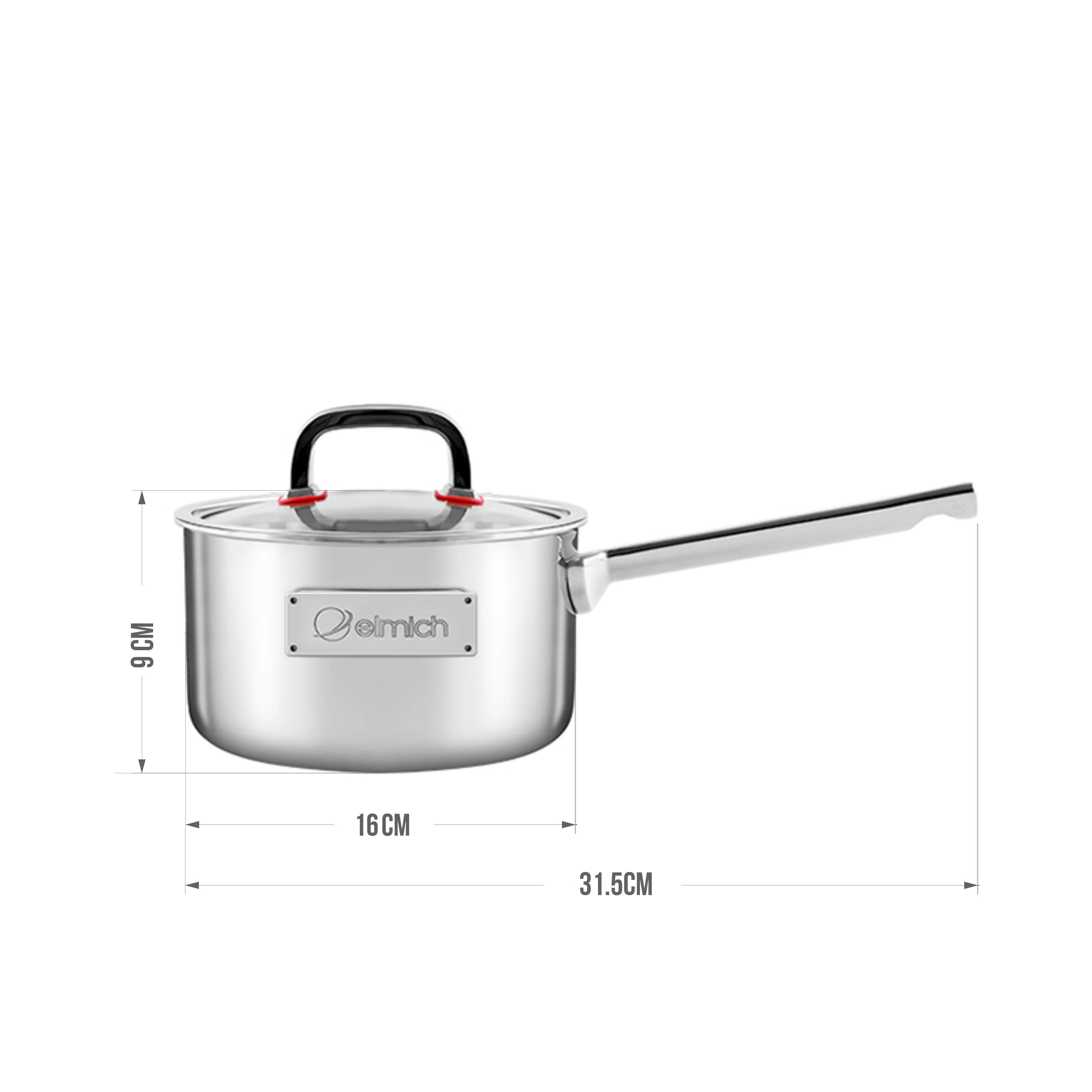 Elmich Diamond cookware set - 4 products with European standard 304 stainless steel material