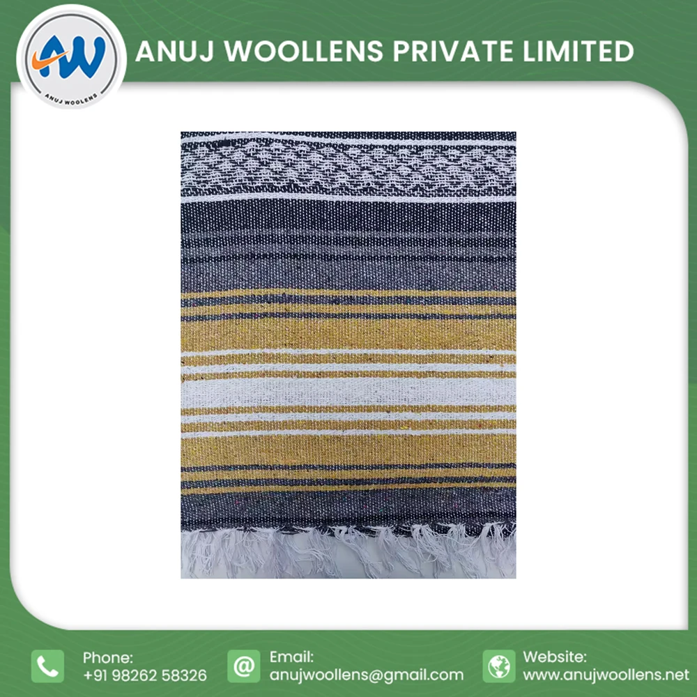 Factory Low MOQ Wholesale Woven Custom Jacquard Blanket American Style Blending Towel Blankets Tapestry Woven Blankets
