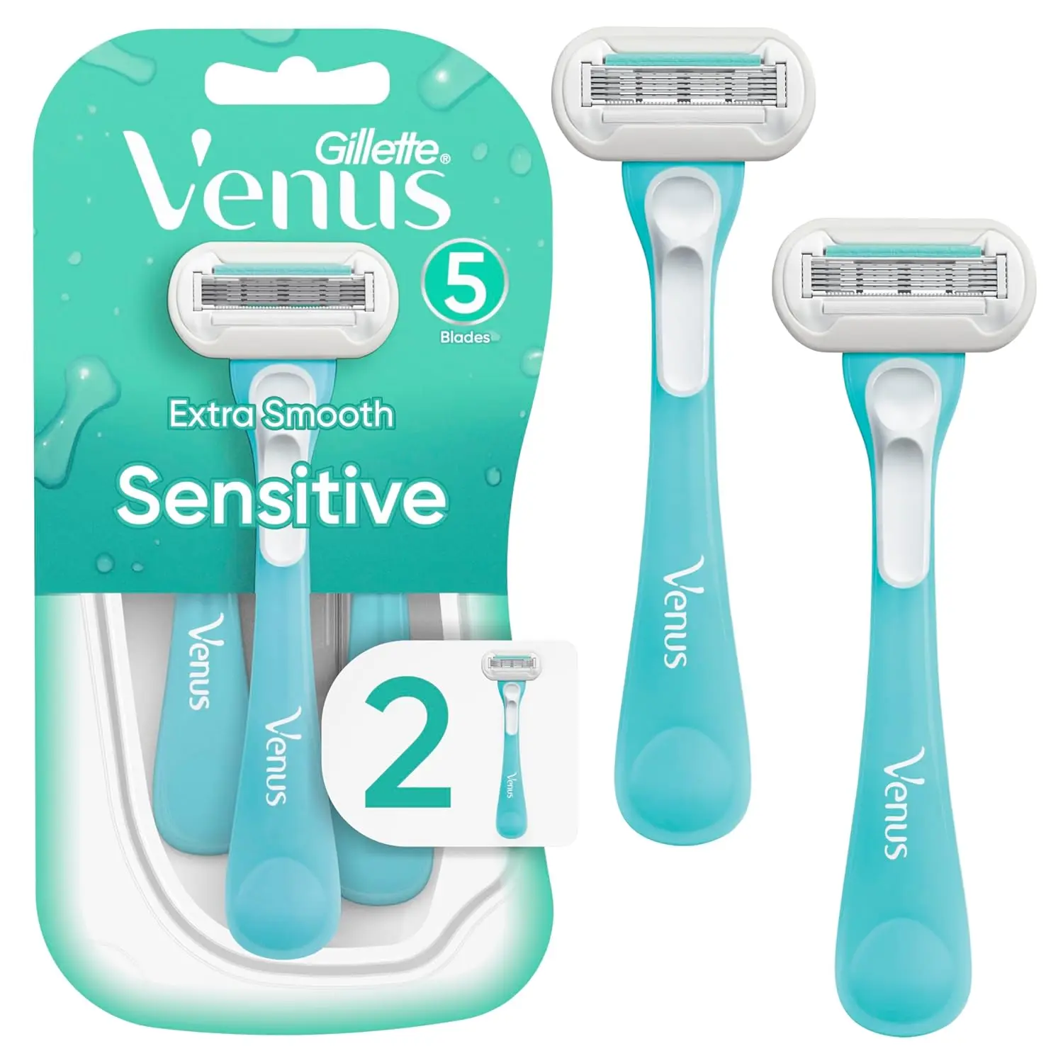 Gillette Venus Экстра гладкая Чувствительная бритва лезвие 6 тележка