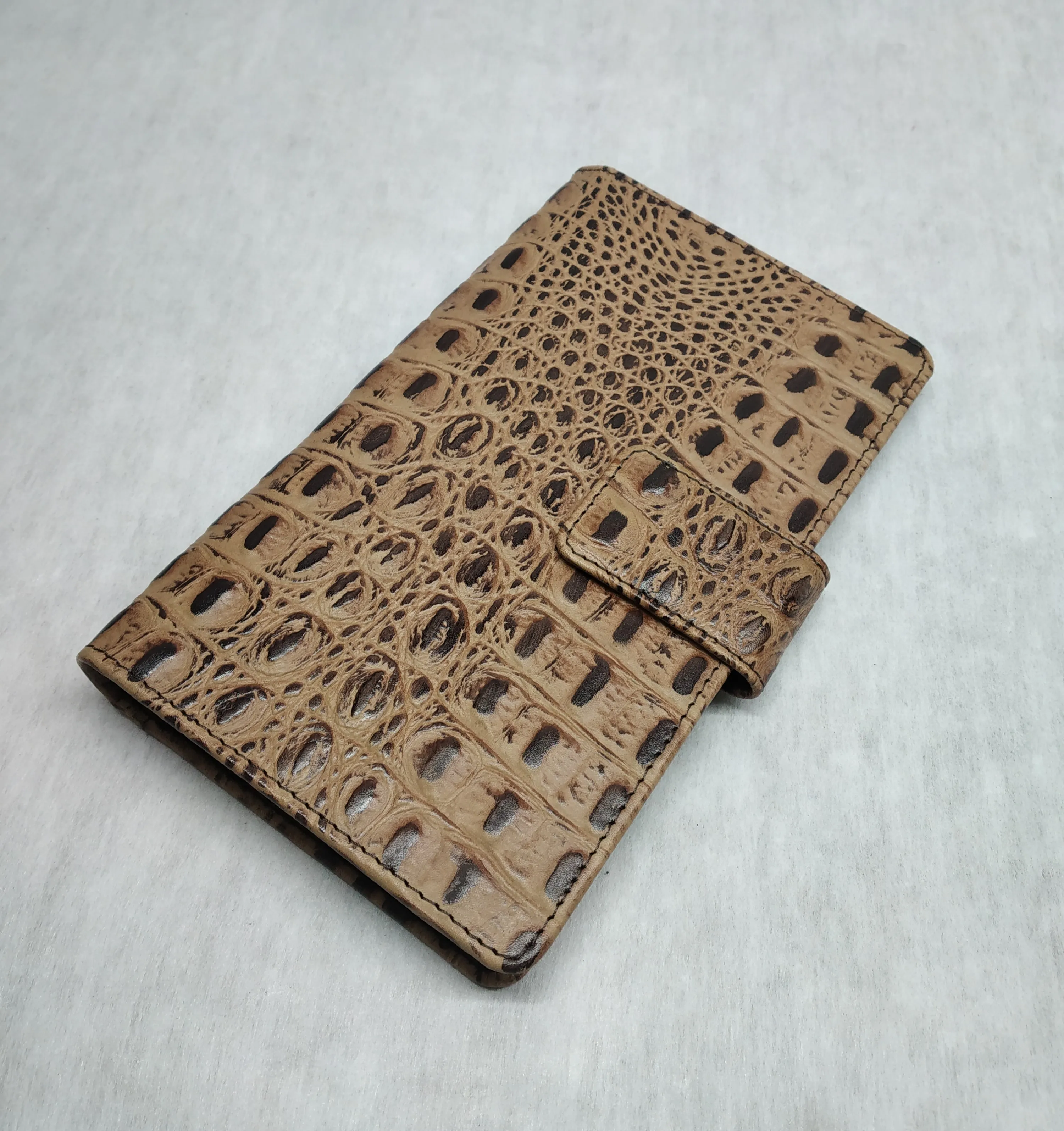 Crocodile Print Pattern Cow Leather Luxury Exotic Passport Document Cover Holder Mobile Phone Travel Accessories Wallet 1pc MOQ