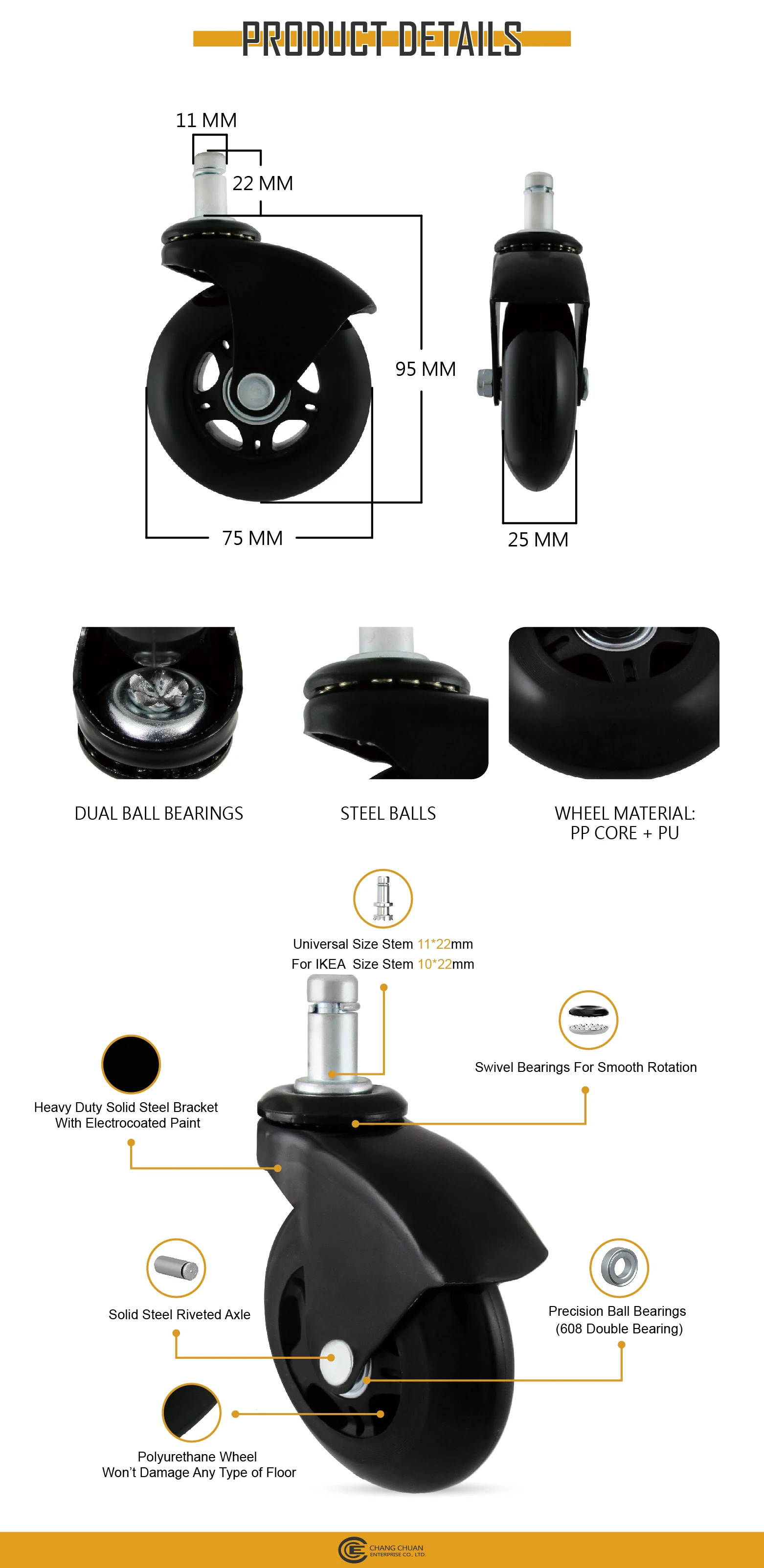 Furniture Caster Wheel Replacement