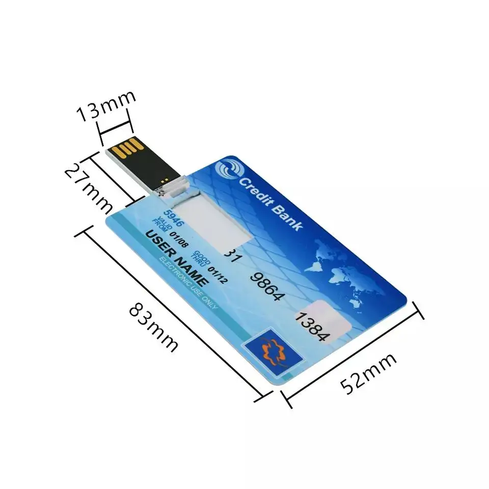 Usb Stick Card Flash Drive 64gb Pen Drive 256gb 128gb 32gb 16gb Business Credit Card Usb 3.0 Memory Stick Pendrive