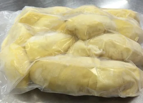 Delicious Durian 100% Natural Thick Pulp Special Taste Premium Quality Frozen Durian Monthong Whole 100g Per Pack ANGLE