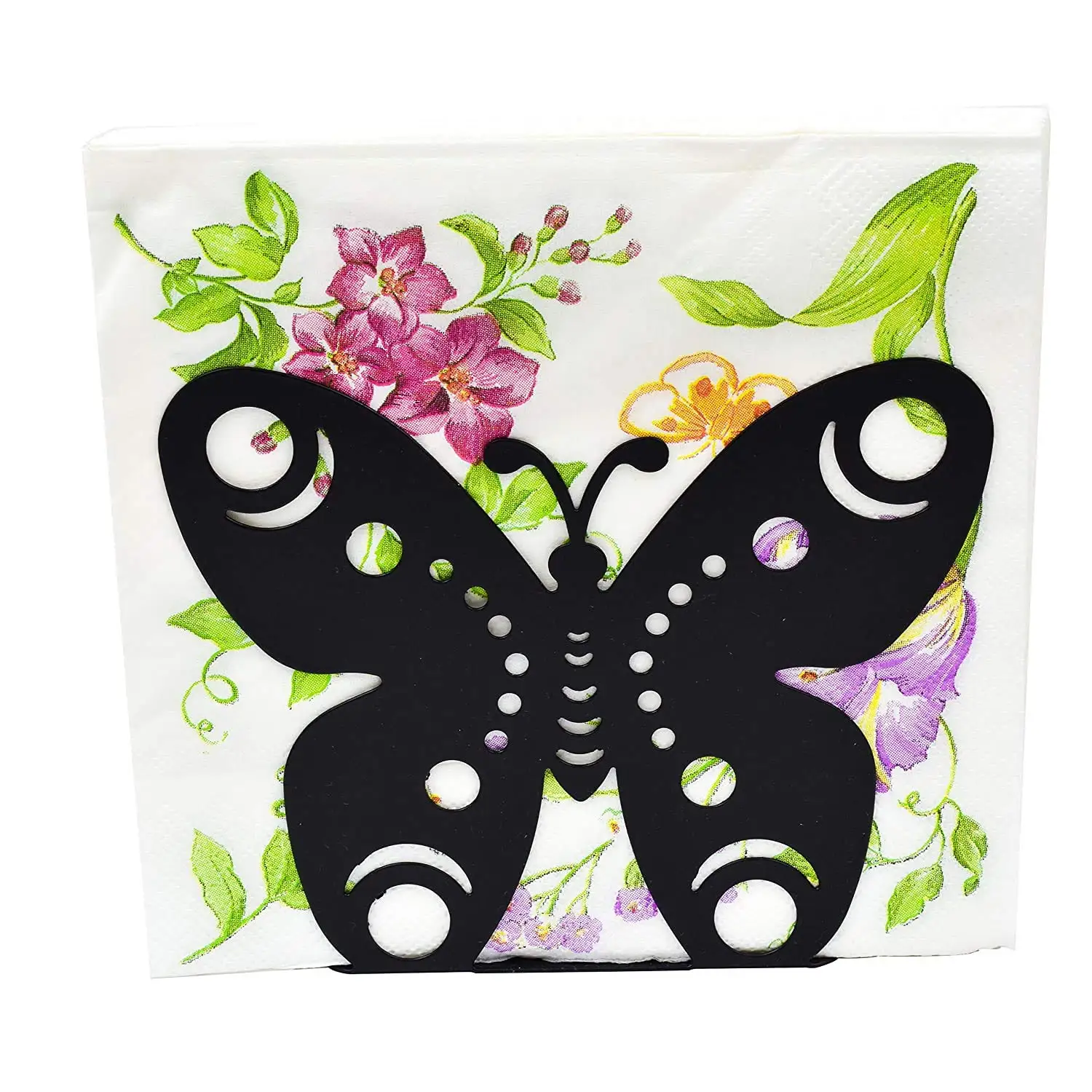 Держатель для салфеток в форме бабочки украшения стола декоративный железный и мягкий стальной держатель