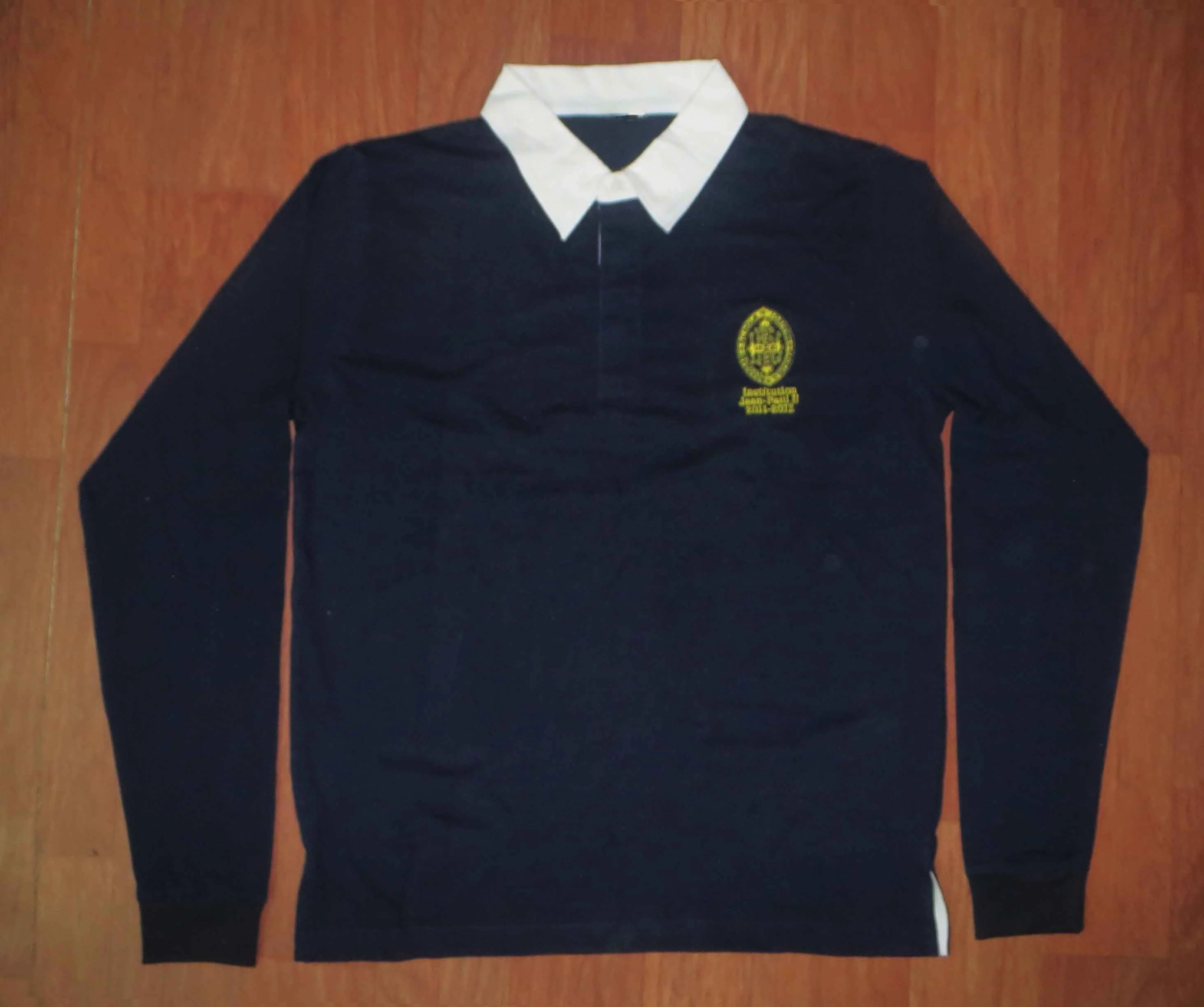 High quality cotton Wholesale Stand Collar Sport Wear Breathable Boys Girls school Uniform long sleeve collar t shirt with logo