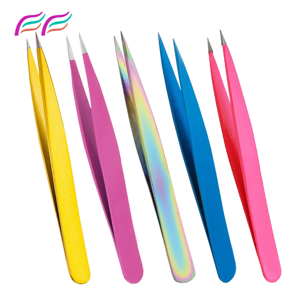 Wholesale Eyebrow Tweezer Pointed Best Tweezers for Ingrown Hairs with custom logo packaging and colors