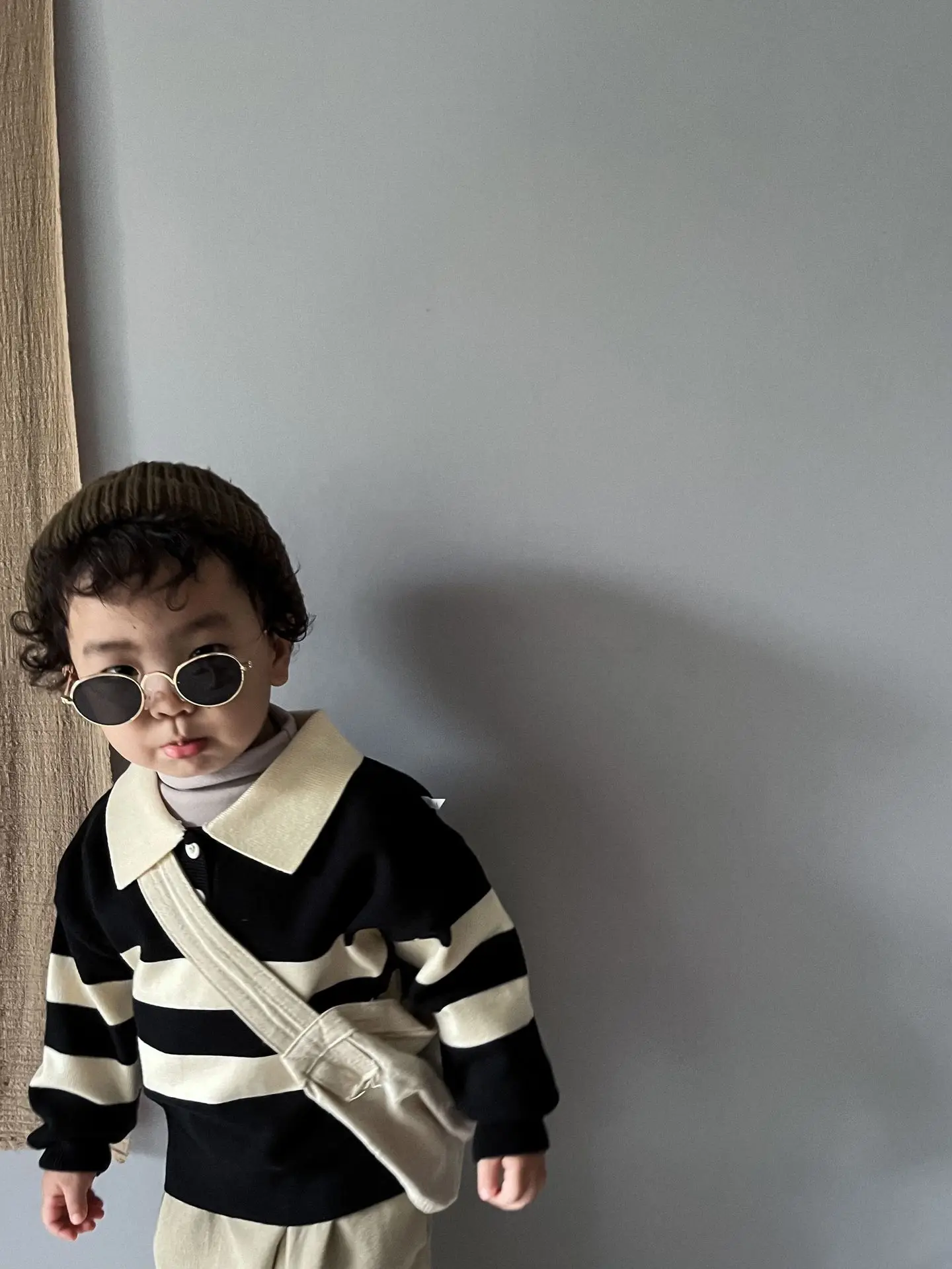 2023 Wholesale OEM ODM factory hot sell kids winter sweater long sleeve baby girl sweaters striped kids knitting sweater
