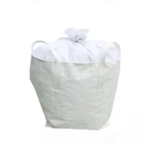 Jumbo Bag Big Bags Scrap PP 1000kgs Top White Skirt Cross Flat Color Printing Feature Weight Bottom Loop Safety Material SHN