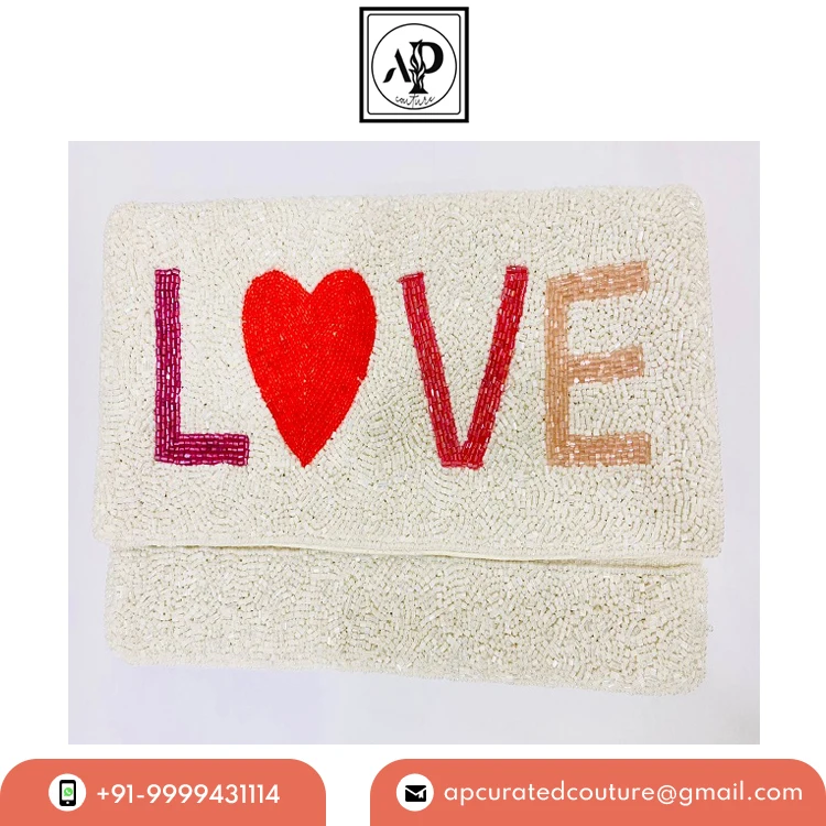 2023 Exclusive Range Premium Quality Indian Beadwork Handcrafted Clutch with Tassels for Wedding Evening Party Wear