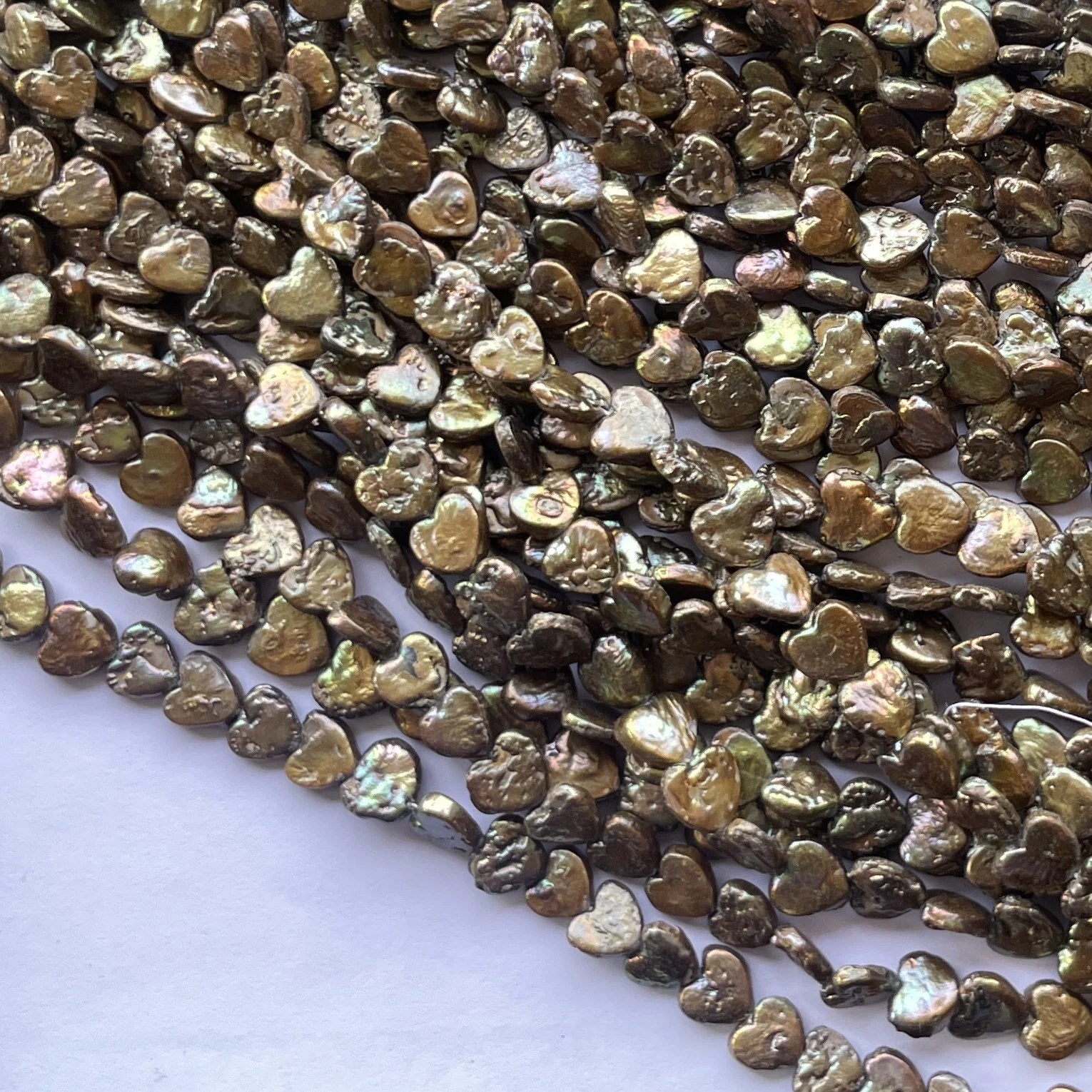 4mm 5mm 6mm Natural Golden Brown Freshwater Pearl Stone Smooth Heart Shape Beads Strands at Best Wholesale Factory Price Online