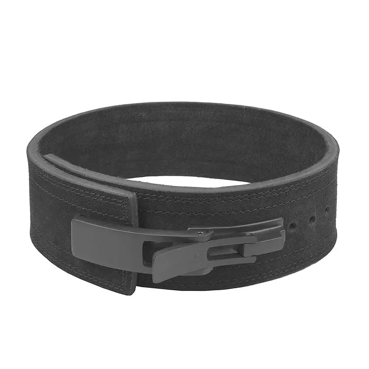 10mm Thickness Cowhide Leather Belt Gym Weight Lifting Lever Buckle Powerlifting Belt Waist Trainer Belt
