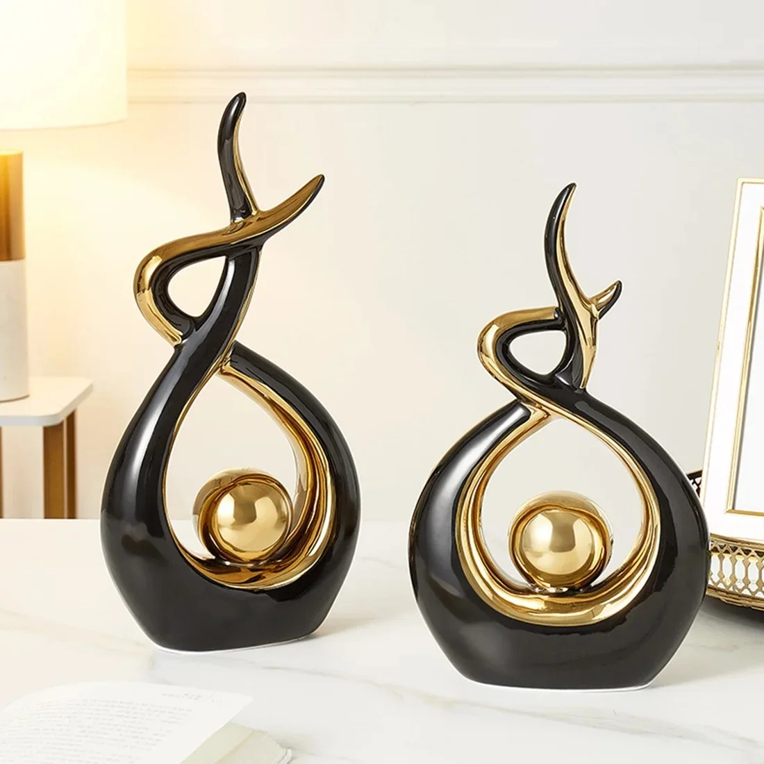 high quality european office room decors gold interior decoration ceramic home decor