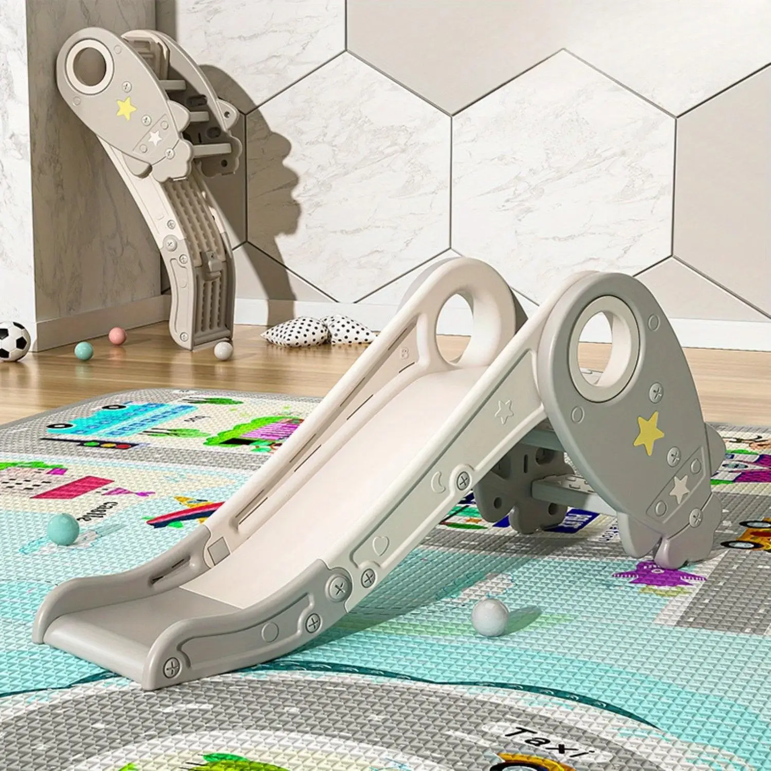 Kids slide indoor plastic playground Folding toddler toys slide climbing toy for children playing