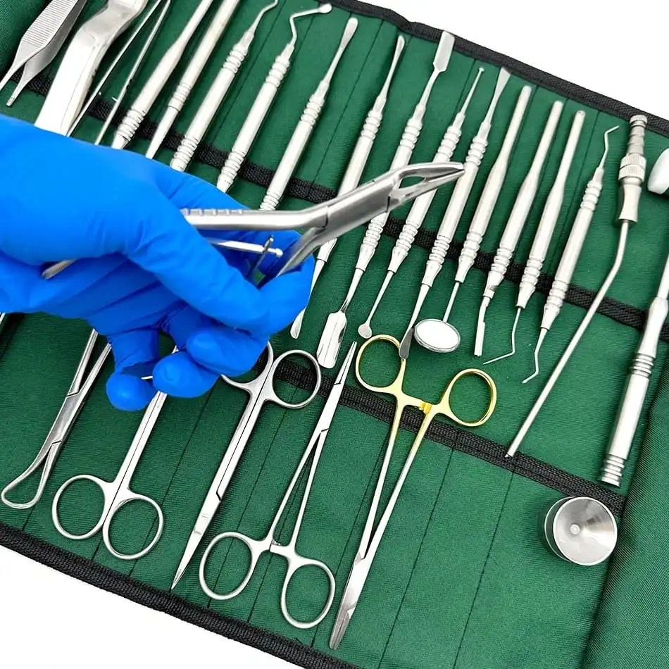 CE Certified 26 Pcs Orthodontic Dental Surgical Instruments Kit German Stainless Steel Manual Implant Surgery Tools Sambrialmed