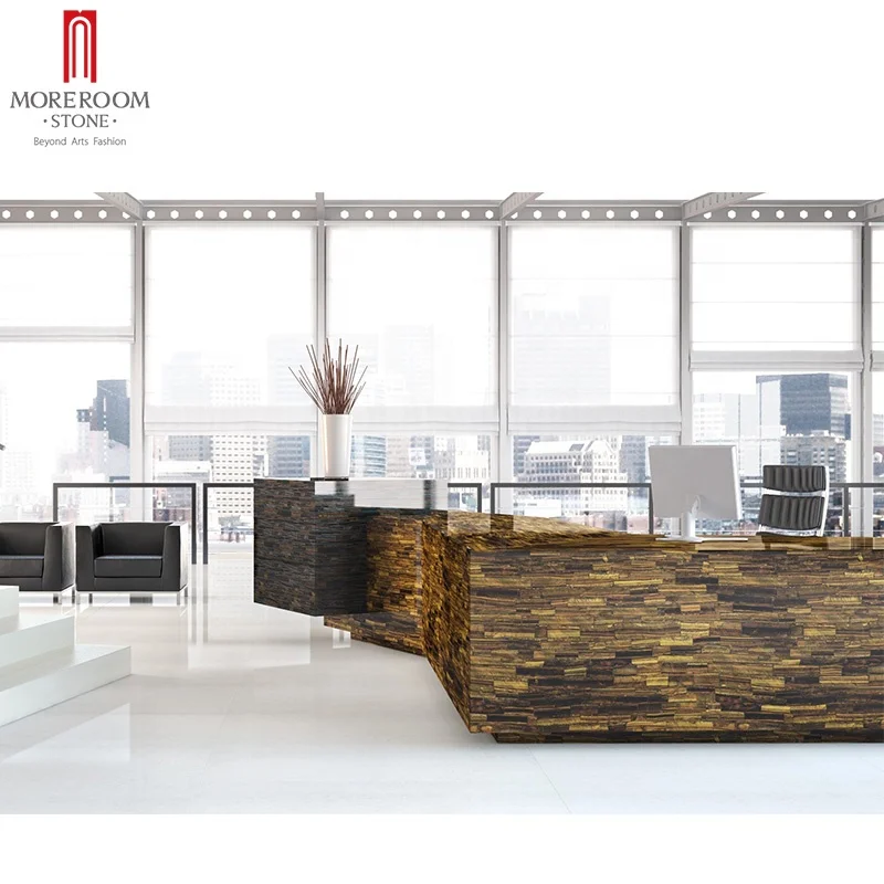 100% Corians Acrylic Solid Surface Office Reception Desk