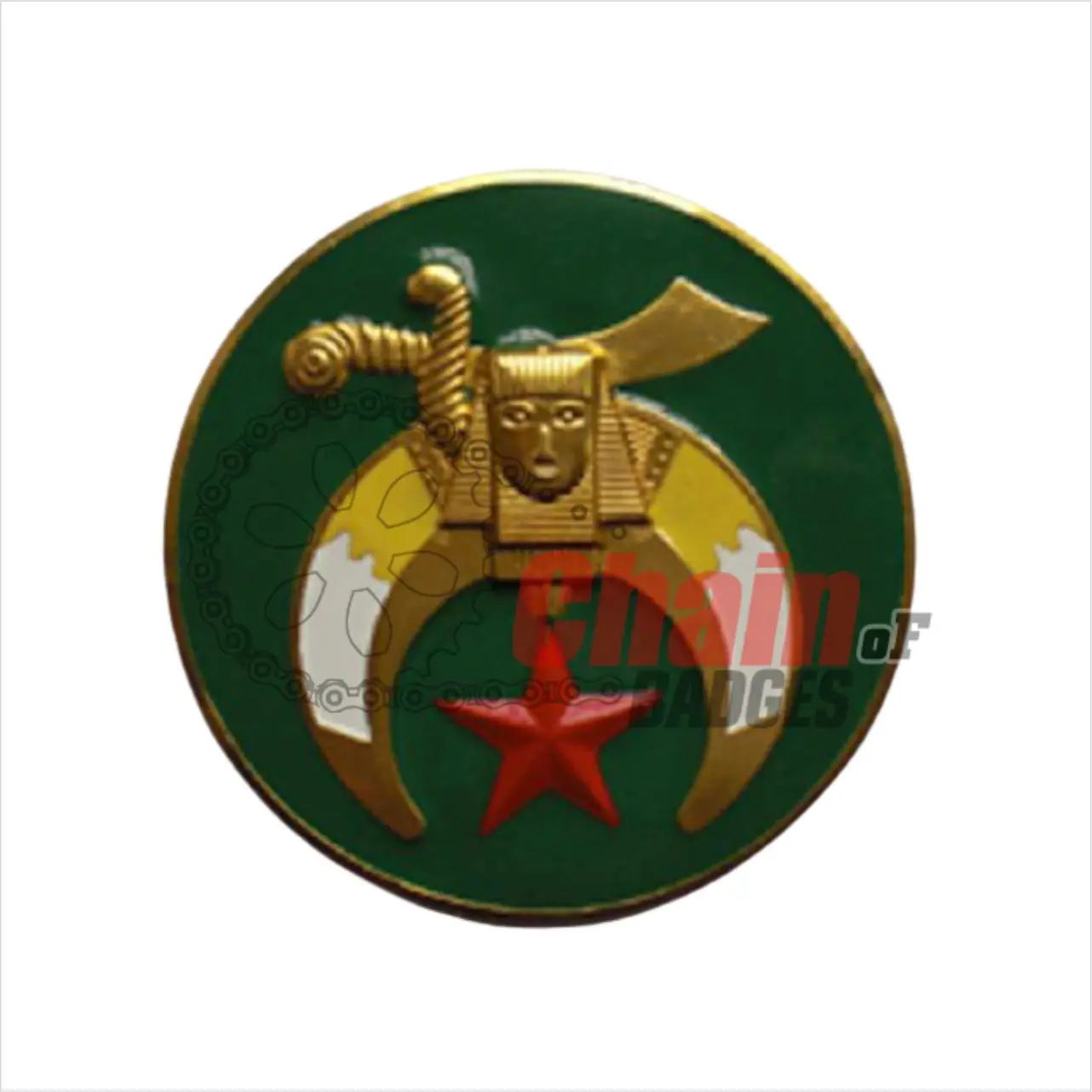 Masonic Shriners High Quality Custom Brass Metal Products Custom Coins Logo Badges Uniform Accessories with OEM Options