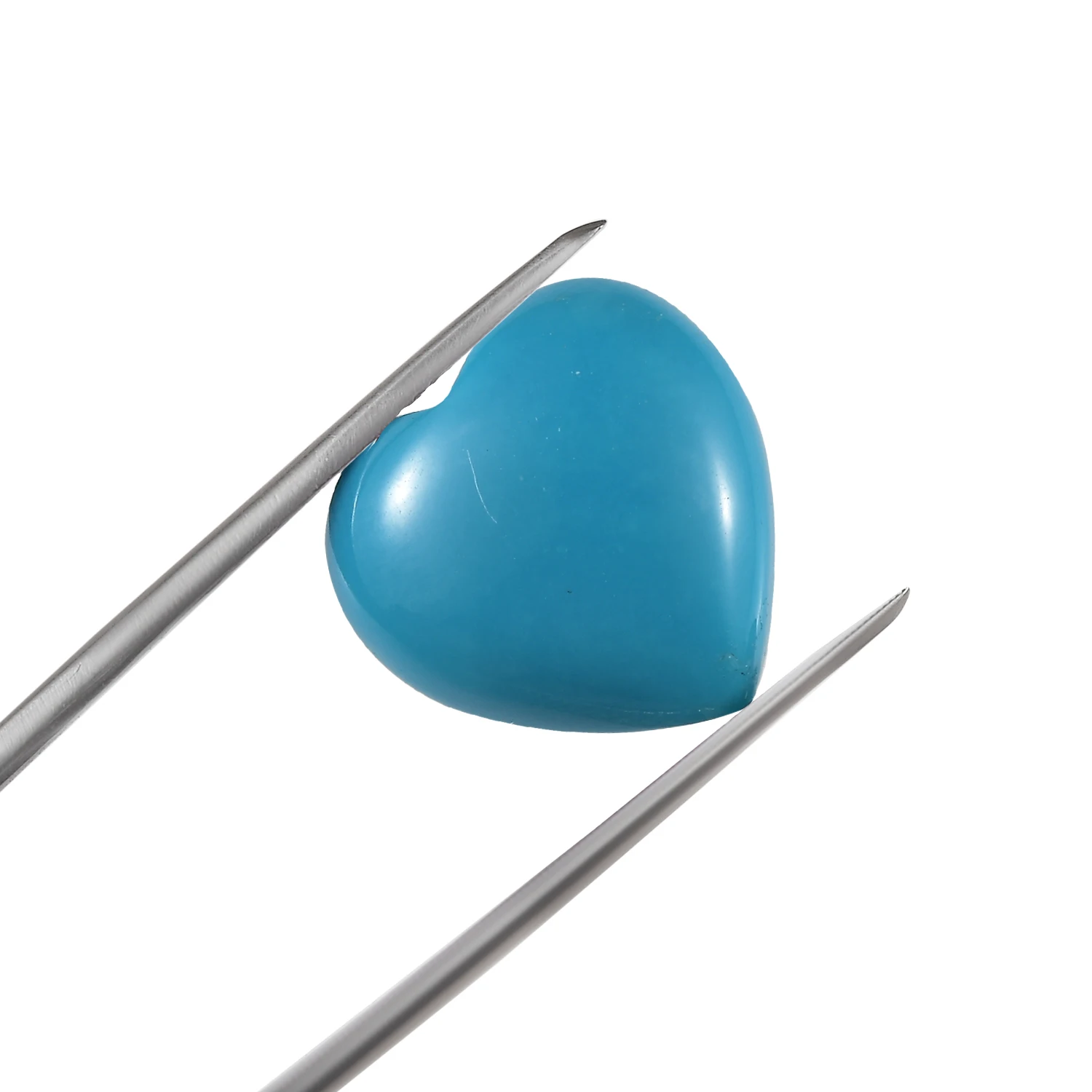 Natural Sleeping Beauty Turquoise 12mm Smooth Heart Shape Cab Arizona Turquoise Cabochon Loose Gemstone at Wholesale Price