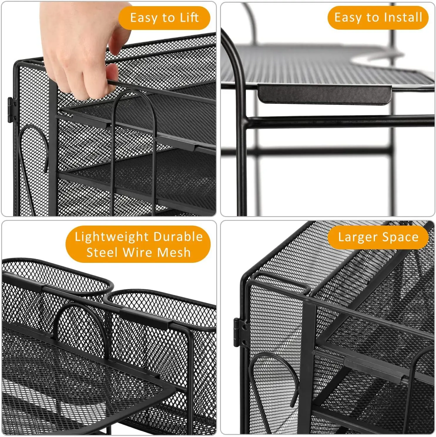 Factory customization Mesh 5 layers With drawers and two pen holders iron art file storage file tray for office