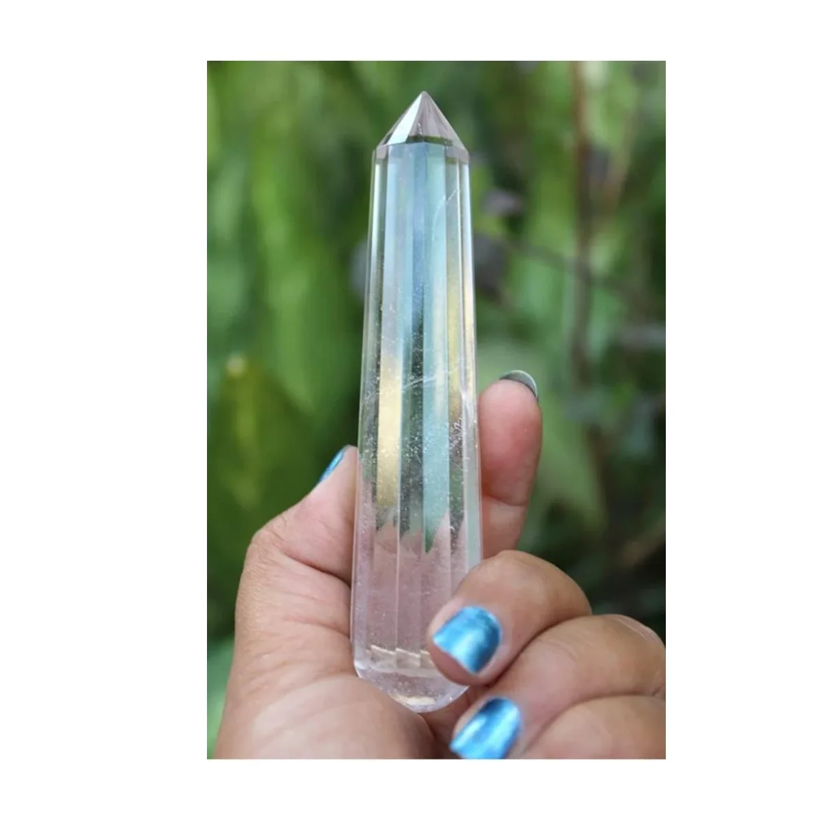 Standard Quality Clear Crystal Massager Wand 80-90% Purity  Original Crystal for Healing and Pain Relief