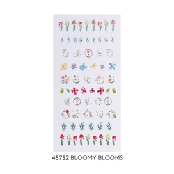 BLOOMY BLOOMS #45752 Decals and stickers with flower crown Frame leaf blade Multi Size nail art sticker Korea design oem odm