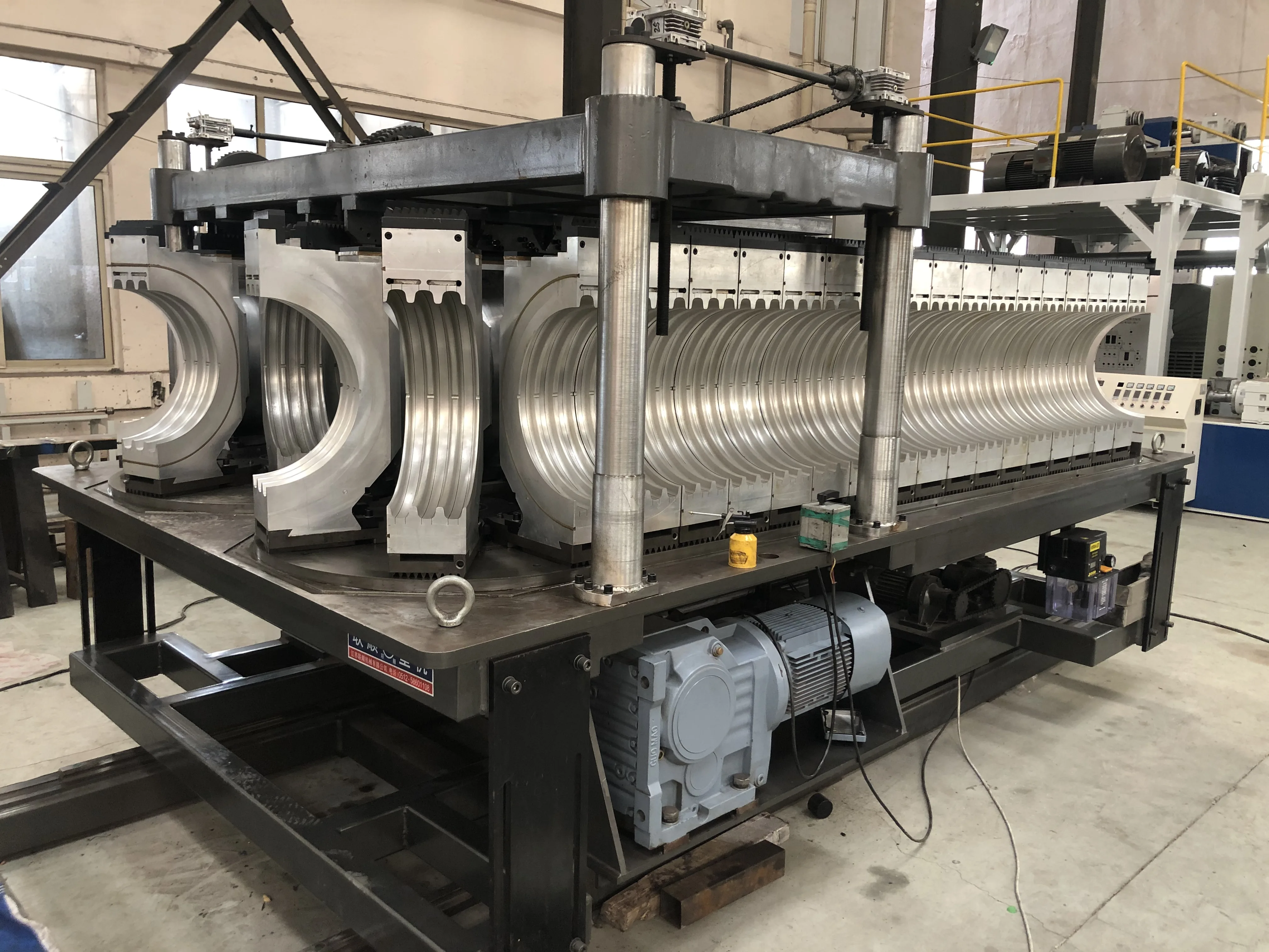 HDPE double wall corrugated pipe making machine