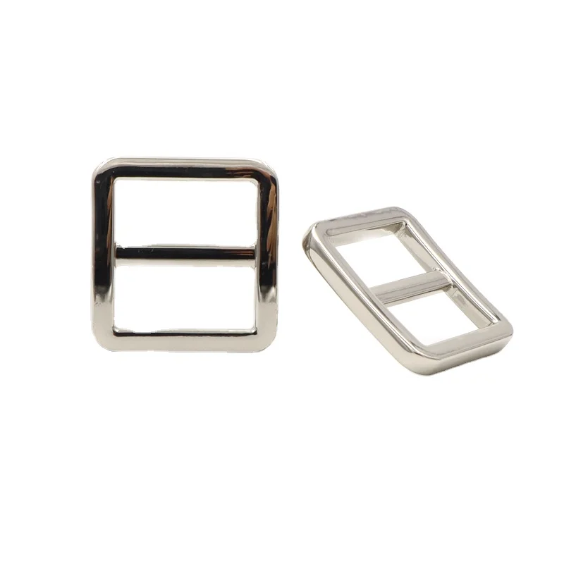 20mm Silver Plated Bag Strap Buckle Metal Adjustable Buckle Slide Triglide Buckle for Bags