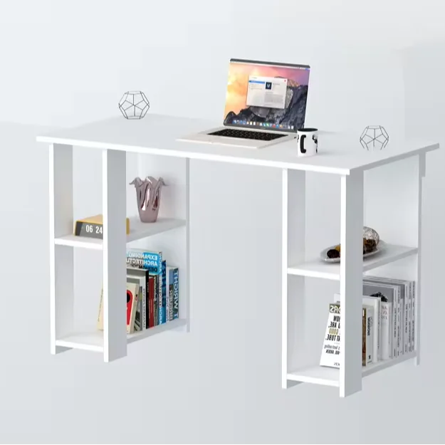 Оптовая продажа компьютерный стол с книжным шкафом Детская Молодежная комната для дома и офиса долговечные столы домашнего белый черный коричневый