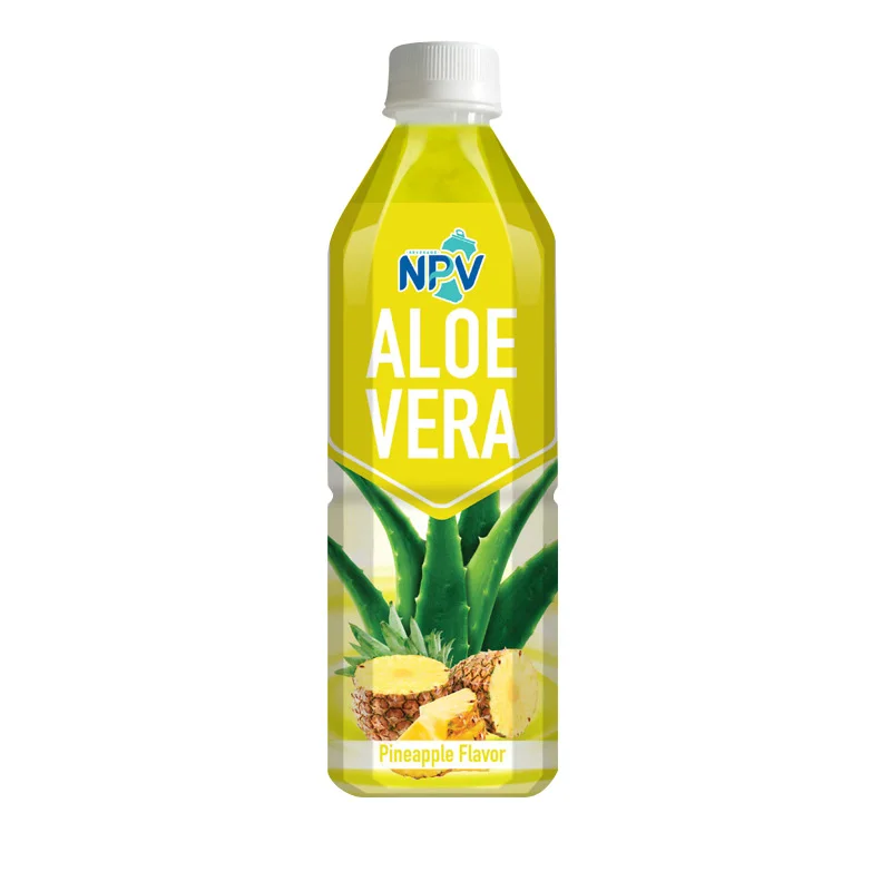 Best Supplier Wholesale From Vietnam OEM New Packing Pineapple Flavor ALOE VERA DRINK  500ml Pet Bottle Free Sample Free Design