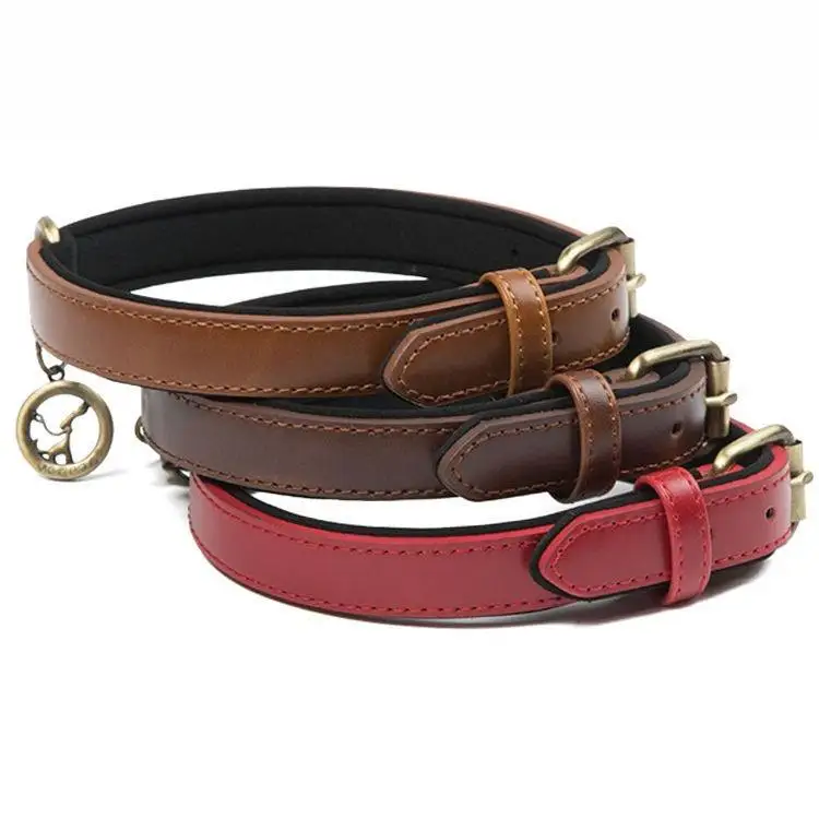 Premium Quality Fancy 100% Cow Leather Dog Collar With Carving Design Top Wholesale Manufacturer Pet Collars